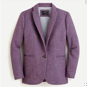 NWT J Crew Parke Blazer in Purple Pink English Wool Herringbone